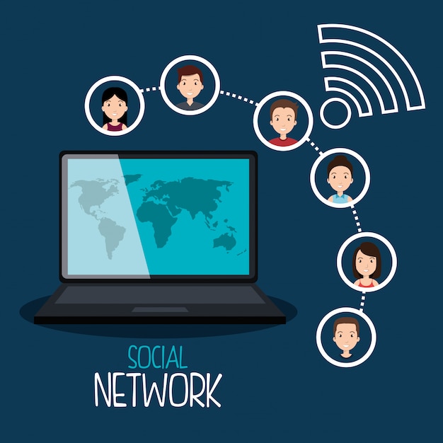 Vector social network design 