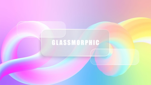 Vector soft gradient glassmorphism background design