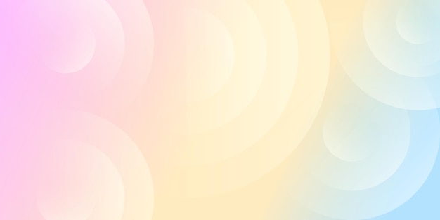 Vector soft rainbow gradation abstract background with light paste colors wavy concentric effect style