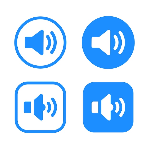 Vector sound button icon.