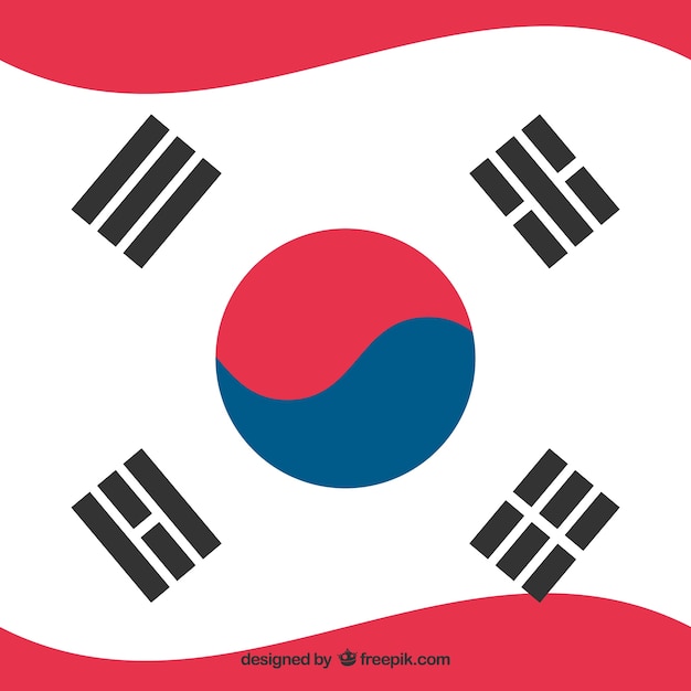 Vector south korea flag