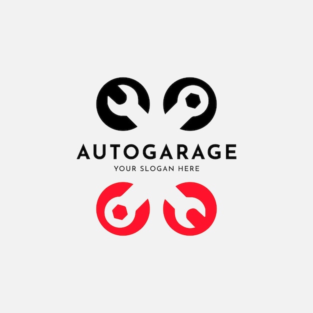 Vector spare part automotive logo template