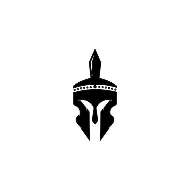 Spartan helmet logo template vector icon design