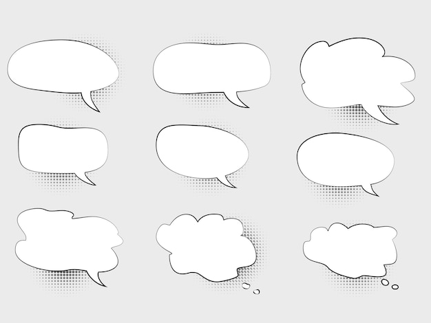 speech bubble comic white chat mind box