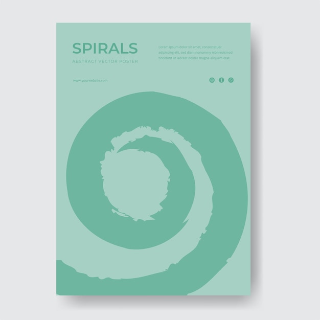 Vector spirals abstract vector poster