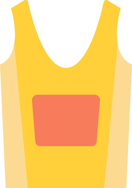 Vector sports vest illustration in minimal style