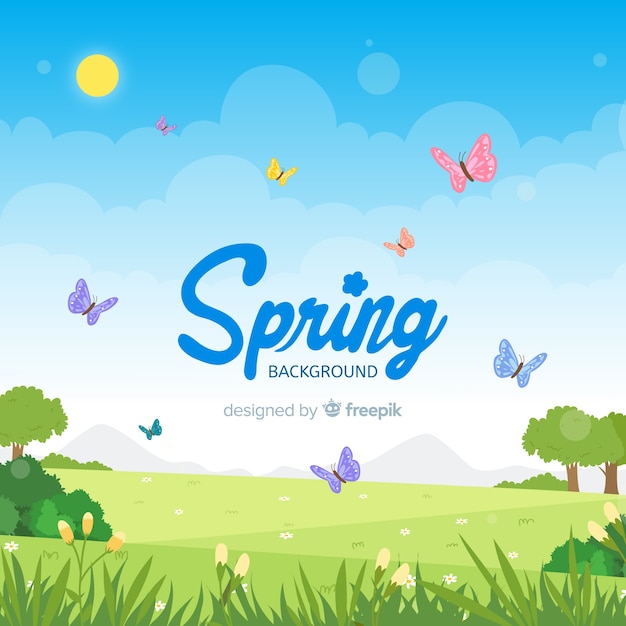 Vector spring background