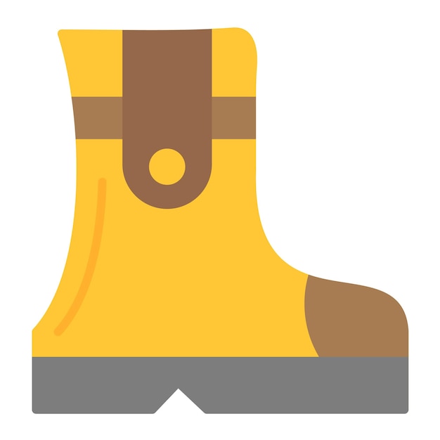 Vector spring boots flat illustration