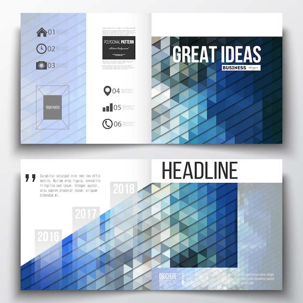 Vector square design brochure template