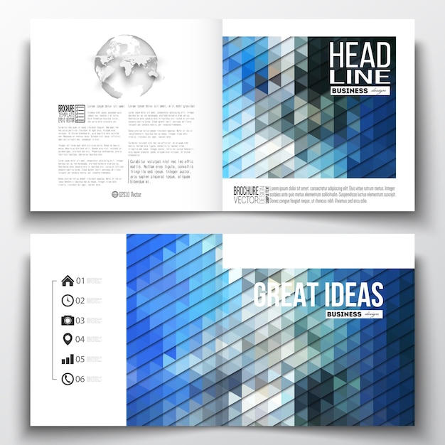 Square design brochure template