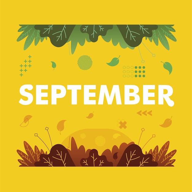 Vector square september banner vector