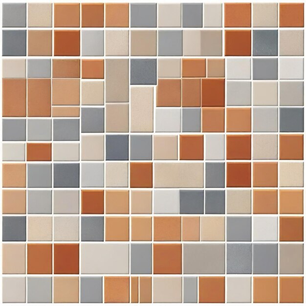 Vector a square of tiles with a pattern of different colors