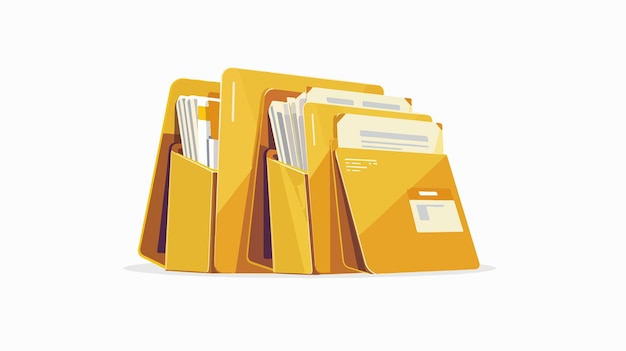 Vector a stack of folders with a yellow folder that says  personal