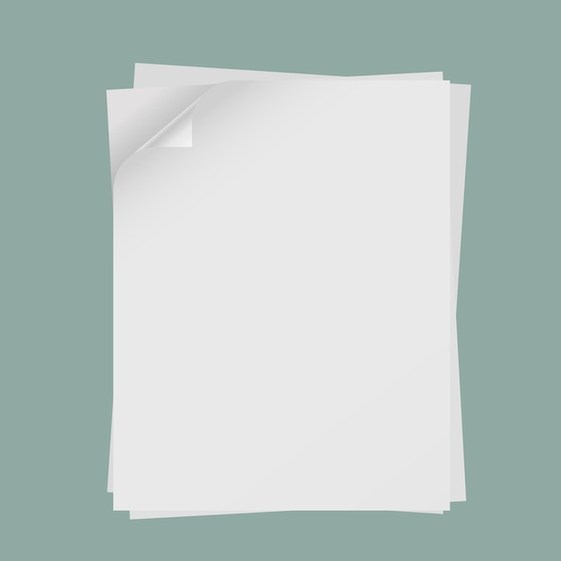 Vector stack of papers a4 format