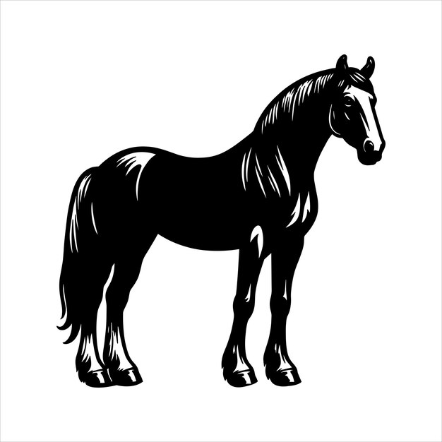 Vector standing horse svg