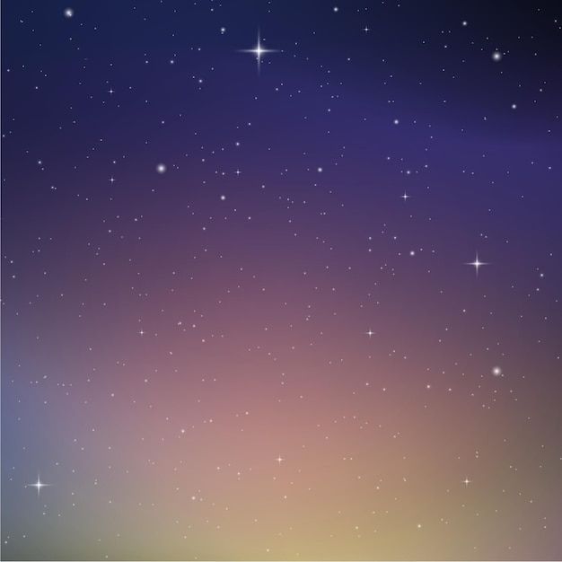 Vector star blue background starry night sky realistic purple space stardust light galaxy nebula vector