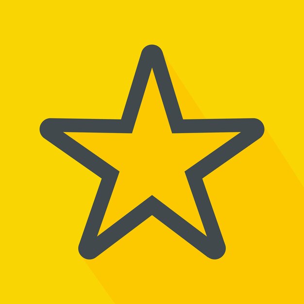 Star icon in flat style for any design