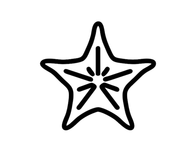 Vector star icon outline