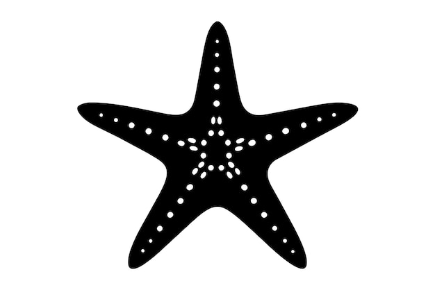 a starfish with white dots and black dots on it