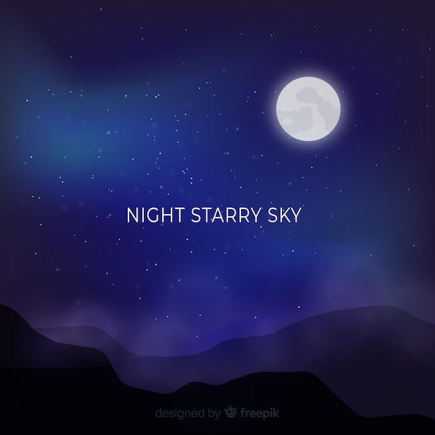 Vector starry night sky background