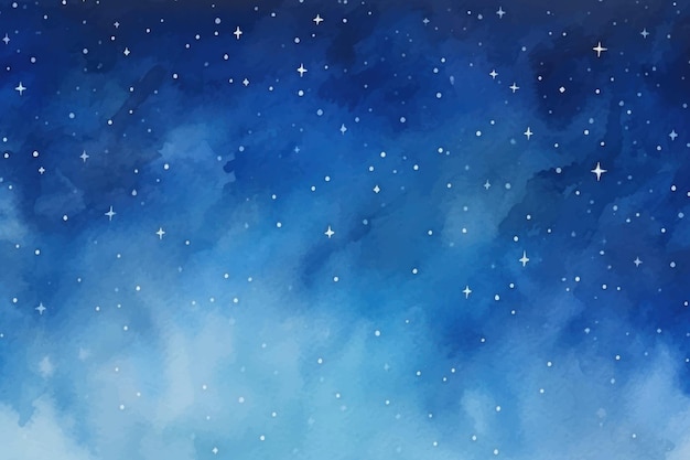 Vector starry watercolor night sky