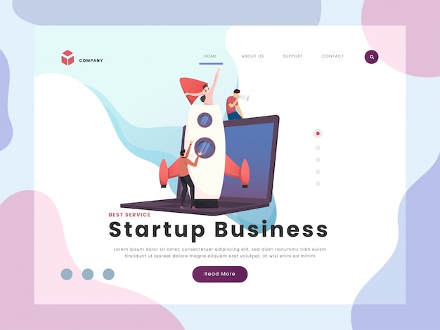 Startup business landing page 