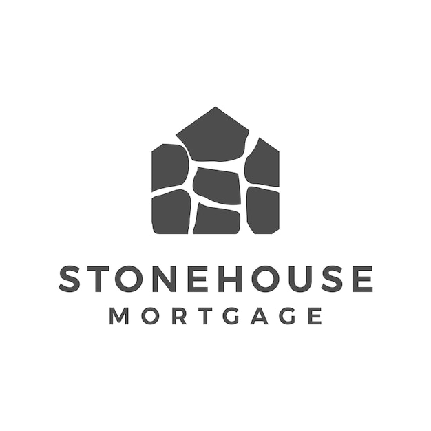 stone house logo design vector icon illustration