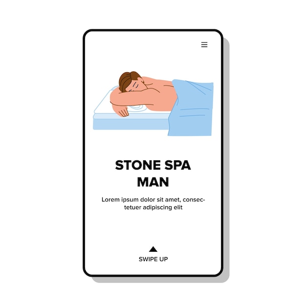 Stone spa man vector