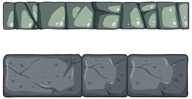 Vector stone tiles texture in cartoon style