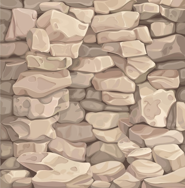 Vector stone wall background from stone sandstone