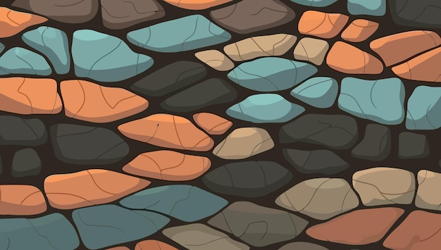 Stonework wall Texture of old stonework wall Vector illustration Generated AI