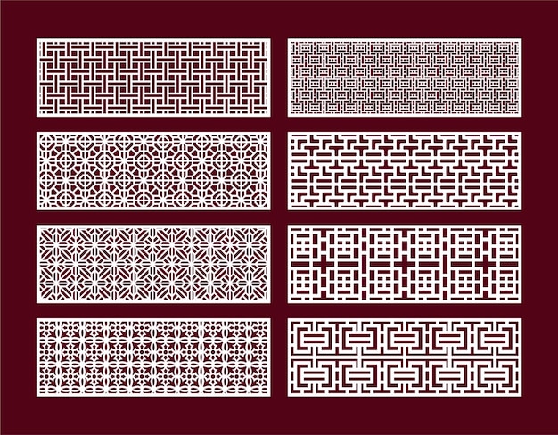 Straight stripe pattern for cnc laser cutting