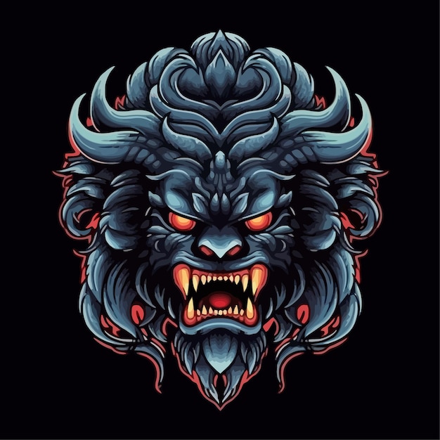 Vector strong monster illustration design