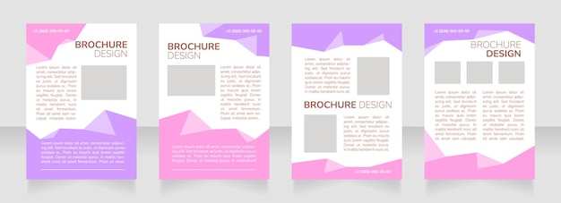 Vector student club on campus blank brochure layout design