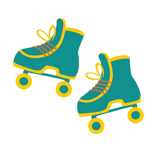 Style roller skate Retro roller skates icon hipster style Modern vintage A