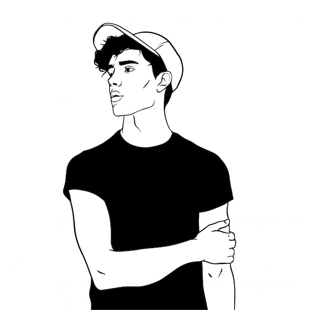 stylish man vector illustration