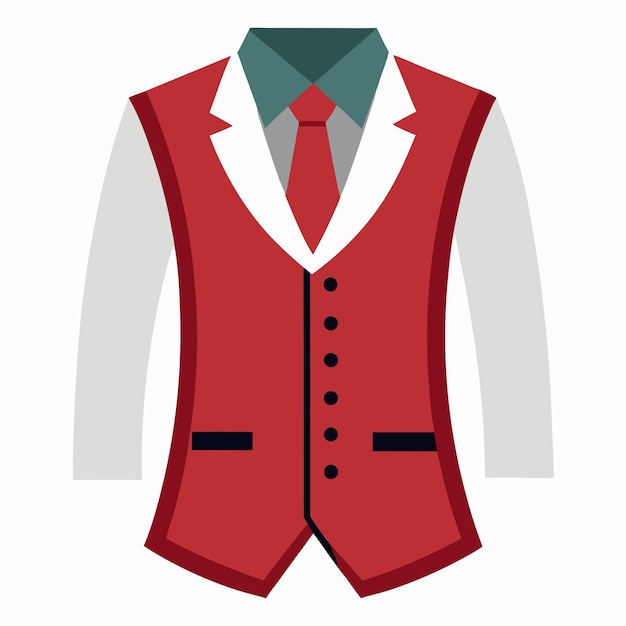 Vector stylish vector design of a vest waistcoat jacket elegant and tailored