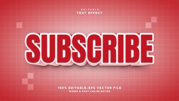 Subscribe text effect template