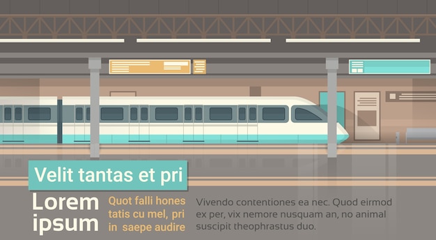 Vector subway tram modern city public transport