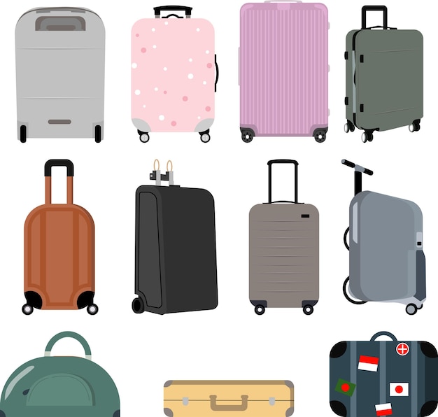 Vector suitcases