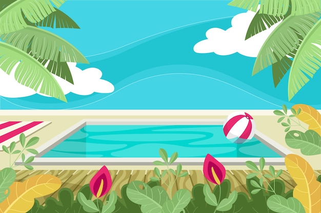 Vector summer background for videocalls