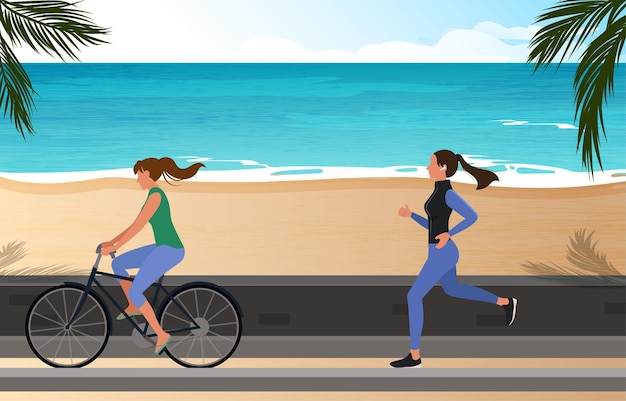 Summer Healthy Lifestyle Illustration