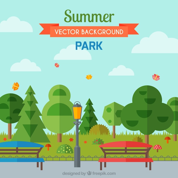 Vector summer park