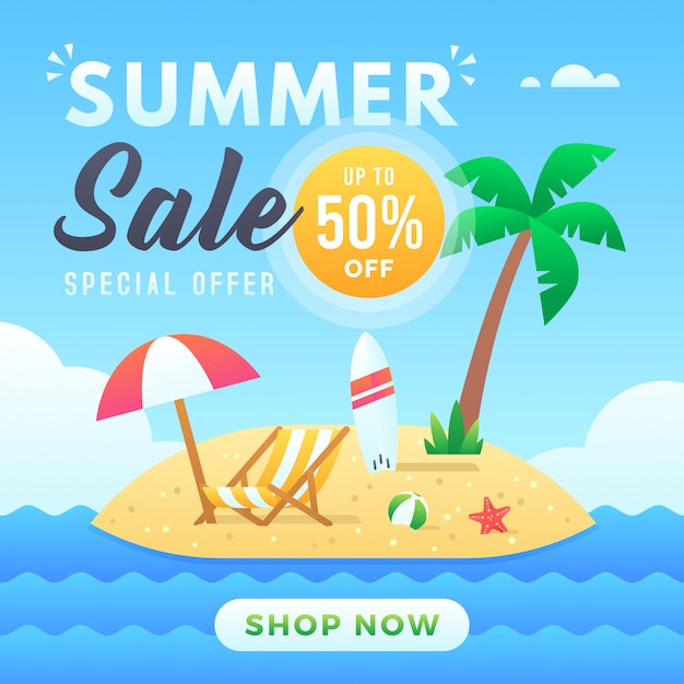 Summer Sale banner template