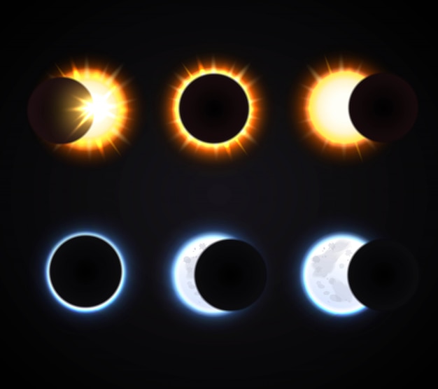 Sun And Moon Eclipse Set