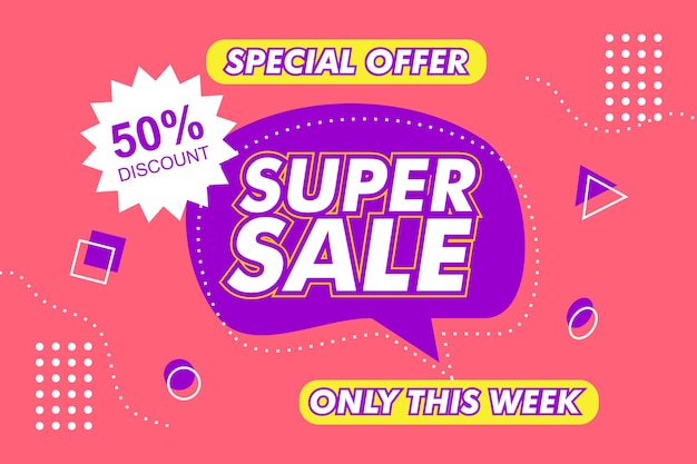 super sale flat   banner