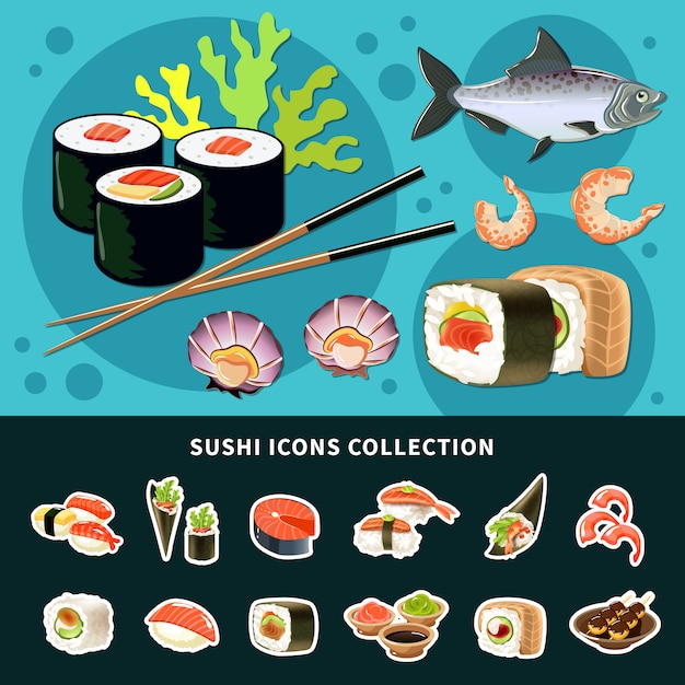 Sushi Flat Composition