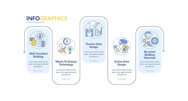 Sustainable architecture infographic template illustration