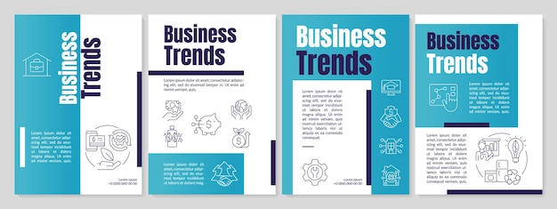 Sustainable business trends turquoise brochure template