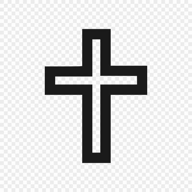 Symbol of Christian isolated